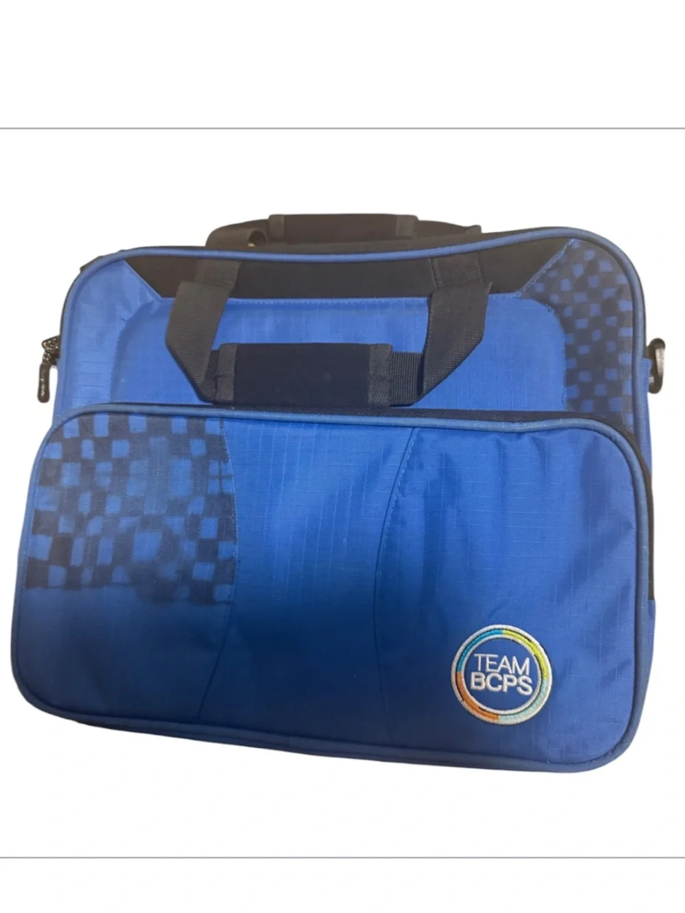 Blue Men's Laptop Briefcase team bcps